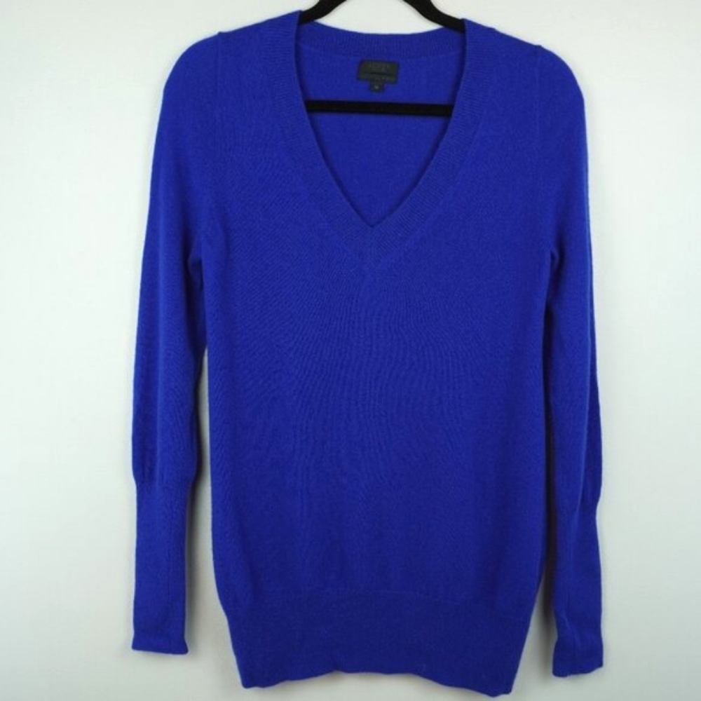 J. Crew Women's V-Neck Sweater in Royal Blue